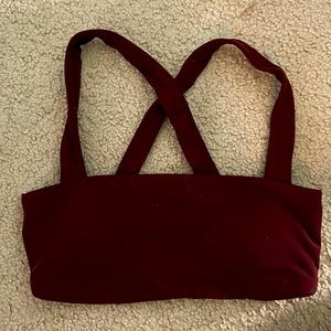 Burgundy Aerie sports bra. XSmall.